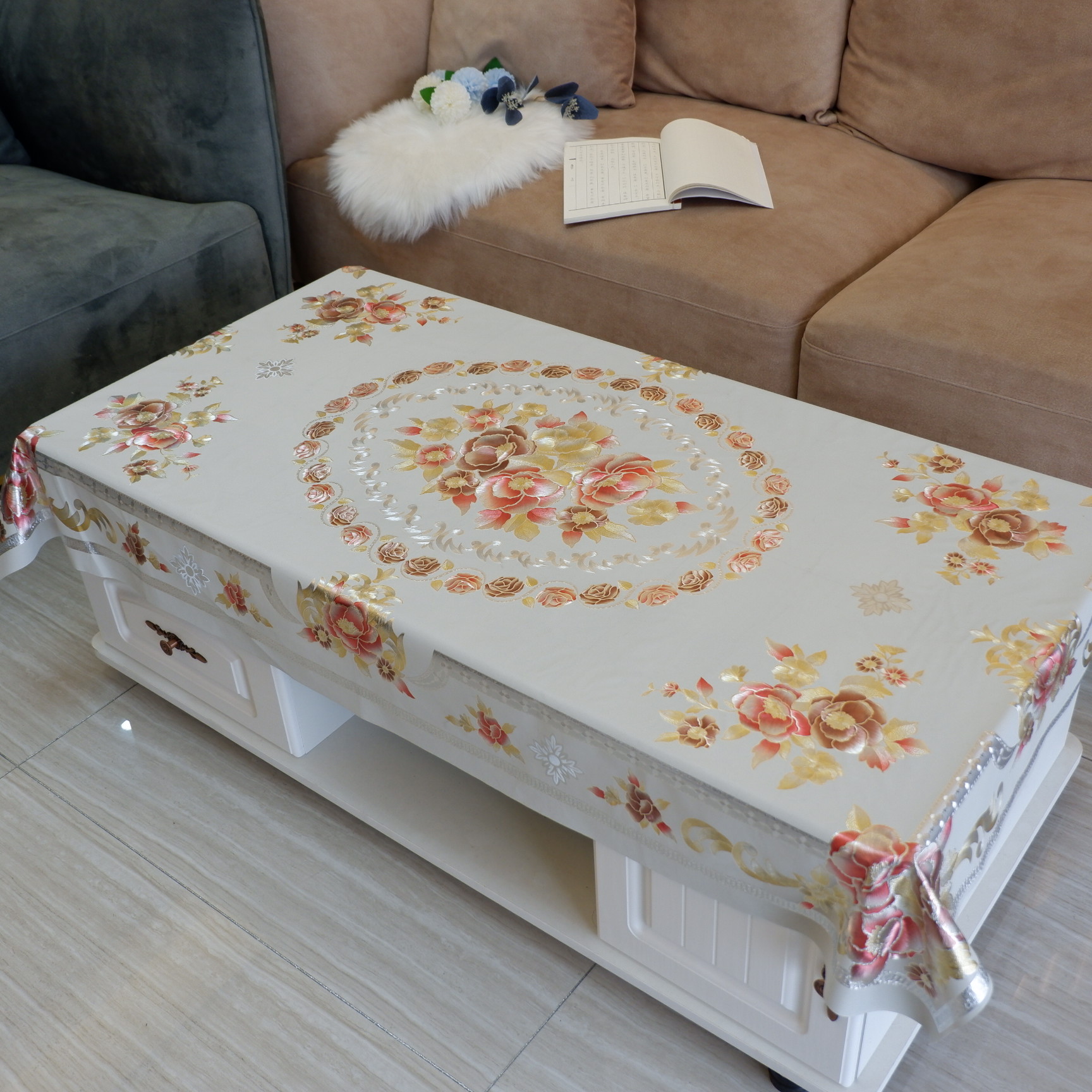 欧式桌布防水防烫防油pvc茶几布