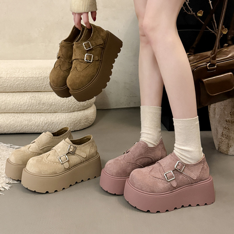 复古勃肯鞋女2026新款春季小个子厚底鞋子增高鞋一脚蹬深口单鞋女,女鞋,勃肯鞋/软木鞋,淘宝优惠券,粉丝福利购,淘宝优惠卷