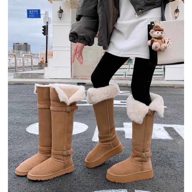 加厚防滑长筒厚底过膝雪地靴