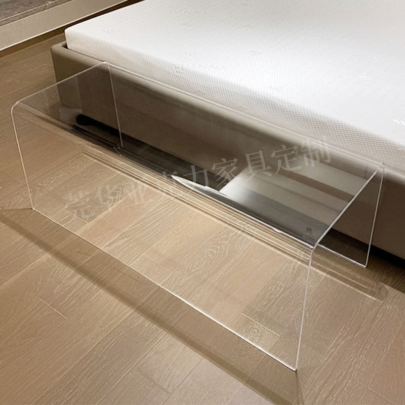 亚克力透明长条凳子休息凳简约现代卧室床尾凳轻奢服装店换鞋凳