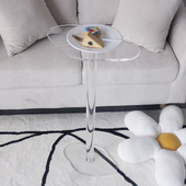 亚克力沙发边几轻奢小茶几意式 极简边桌北欧网红透明玻璃客厅角几