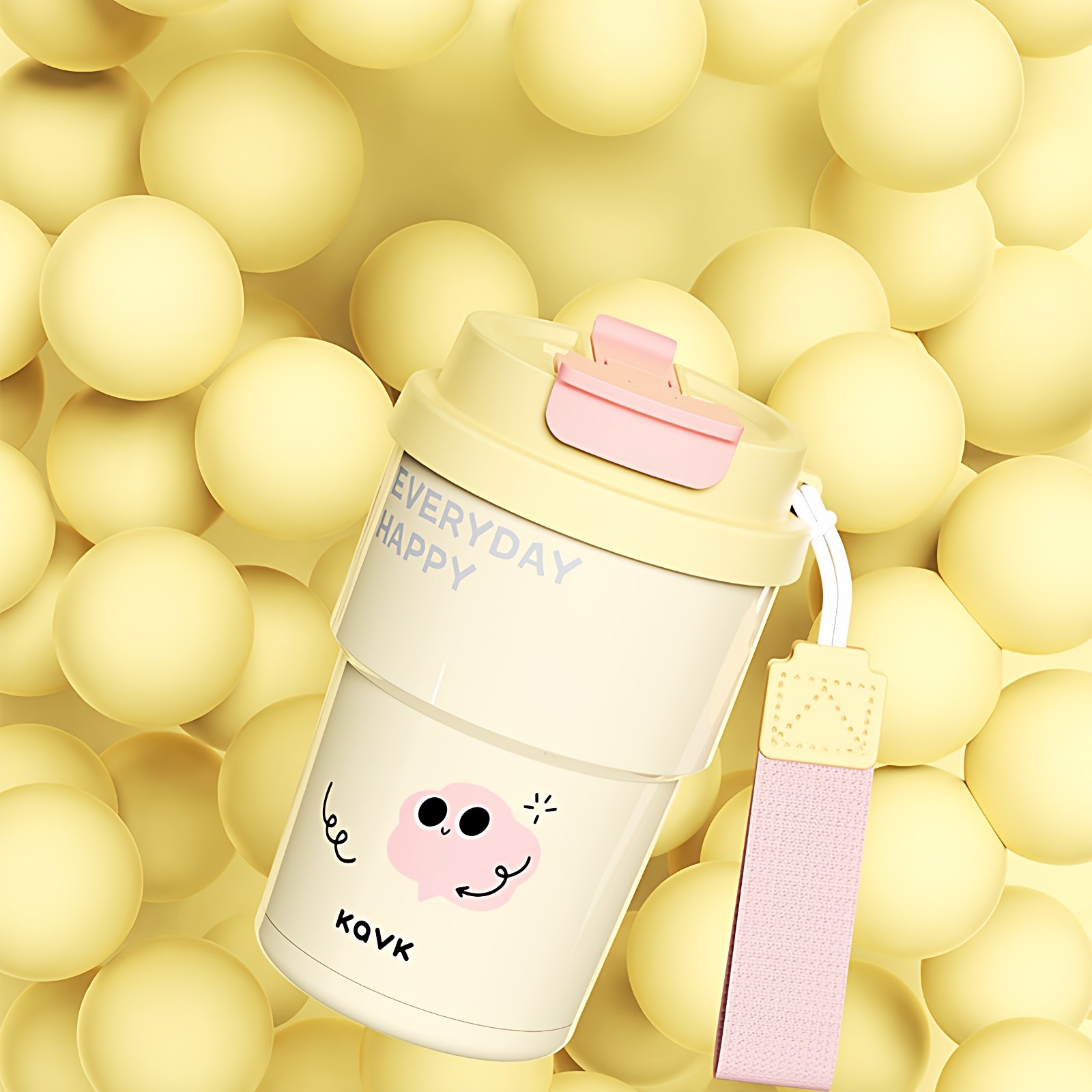 KAVK高颜值咖啡保温杯316不锈钢双饮随行咖啡杯便携水杯女生logo,餐饮具,保冷/保温杯,淘宝优惠券,粉丝福利购,淘宝优惠卷