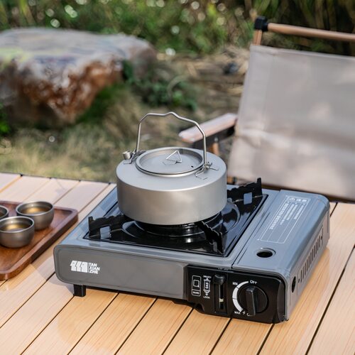 厂家户外纯钛烧水壶1L户外野营茶水壶便携咖啡泡茶煮茶野营茶壶