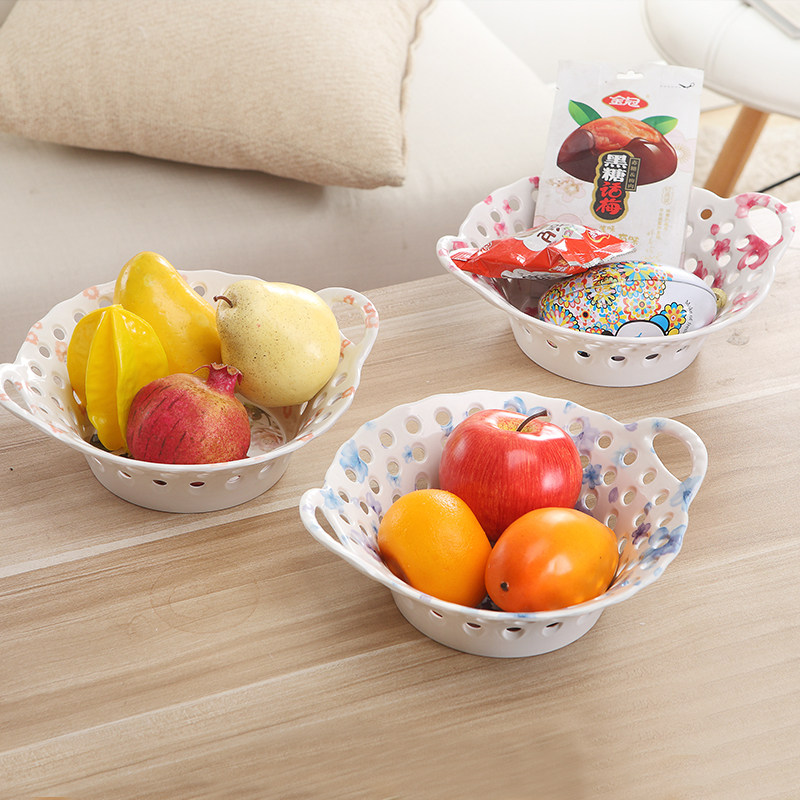 大号密胺水果篮欧式水果盘创意果盆置物架客厅现代简约果篮