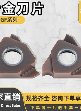 数控车刀片卡簧槽浅槽刀粒TGF16R200-02立装式割槽刀头切刀不锈钢