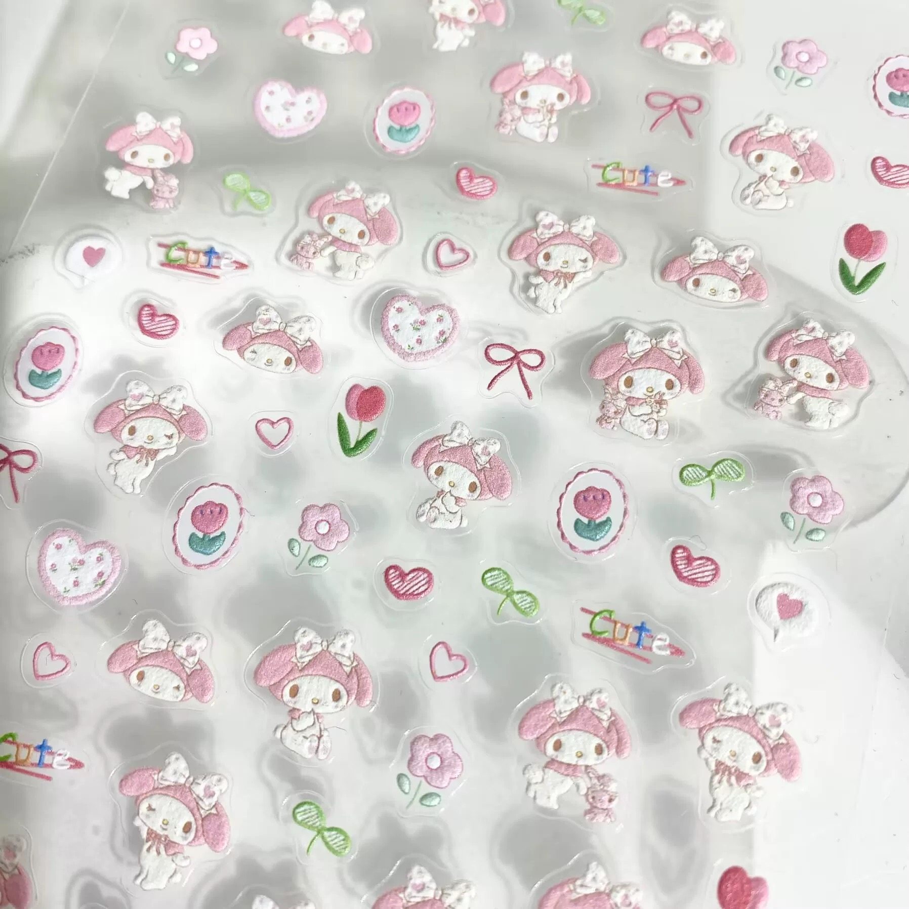 美乐蒂粉色卡通人物指甲贴纸可爱花朵爱心装饰贴diy手账相机美甲,彩妆/香水/美妆工具,指甲装饰,淘宝优惠券,粉丝福利购,淘宝优惠卷