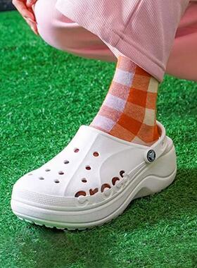 Crocs Baya Platform Clog 贝雅云彩 包头 厚底 女款/白色