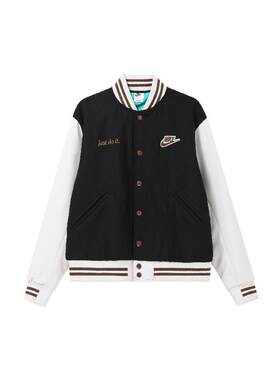 Nike  字母logo保暖运动长袖棒球服 男款