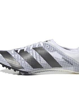 adidas Sprintstar 专业田径 防滑耐磨 低帮 跑步鞋 男款 白
