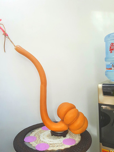 天一阁 文玩精品天然异形勒扎打结超大黄金如意摆件招财葫芦