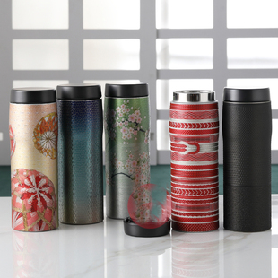 日本进口Tiger虎牌保温杯480ml3D花纹礼品商务办公杯MJX A482