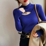 Базовый приятный телу зимний демисезонный сексуальный трикотажный свитер, в западном стиле