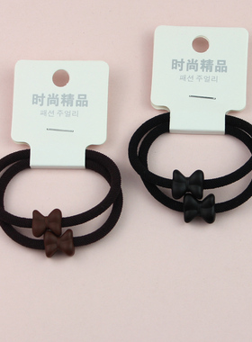 韩版领结头绳发圈简约少女皮套