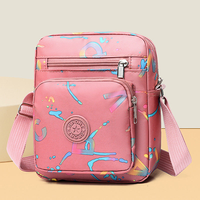 牛津布女包斜挎小包休闲帆布包女夏季包包多层轻便尼龙单肩包简约