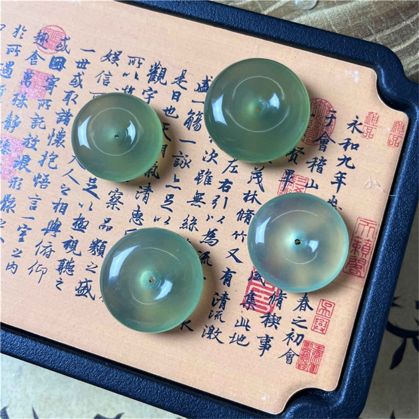 天然岫玉晴水绿平安扣吊坠保真仿古一物一图精致好货男女款礼物玉