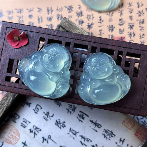 天然岫玉晴水佛公吊坠女款古风