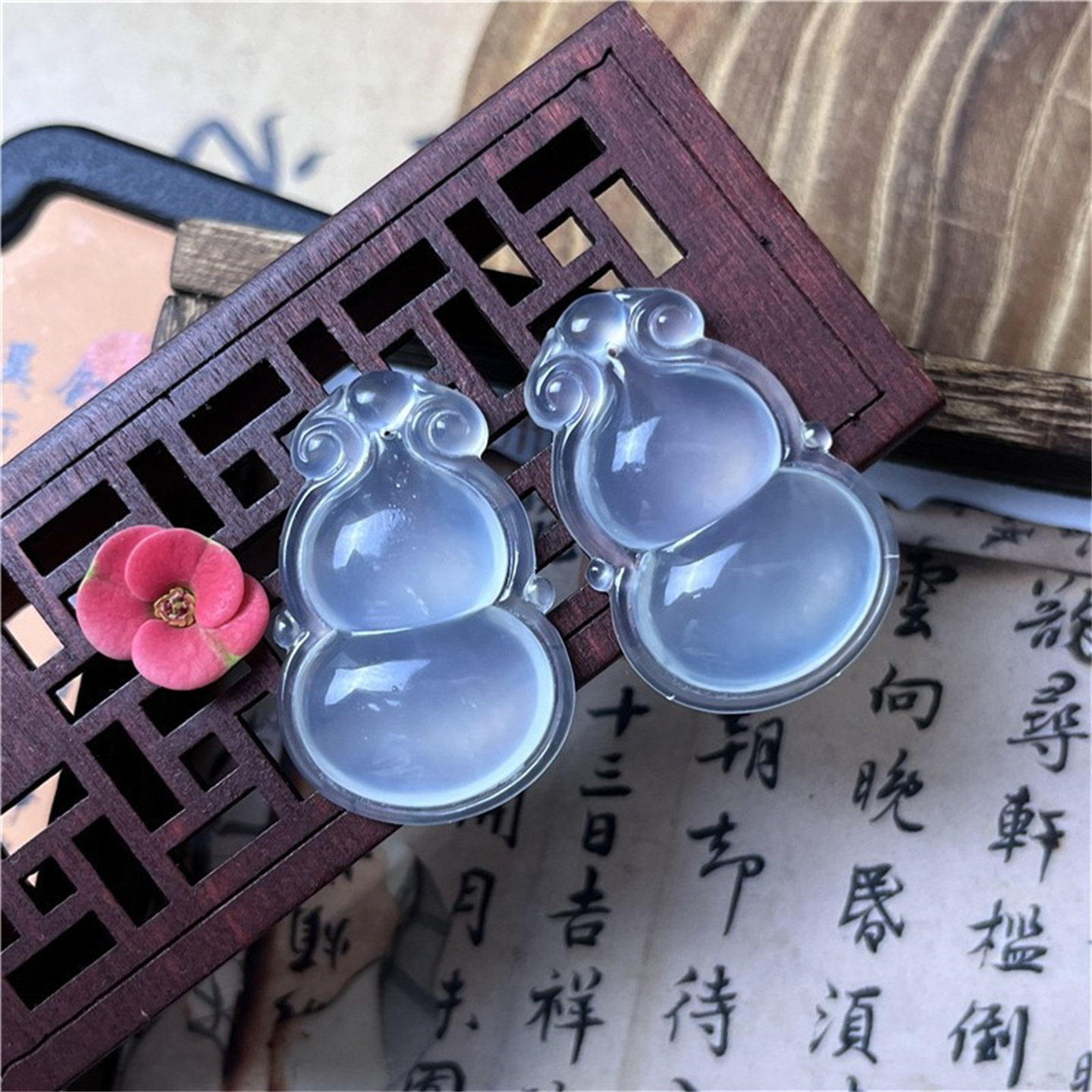 天然岫玉冰种葫芦吊坠保真通透好货男女款玉石挂件产地直发看图选