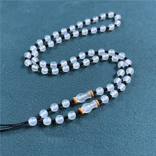 天然岫玉珠链吊坠挂绳高档手工玉石配绳男女款玉坠绳子长款玉珠绳