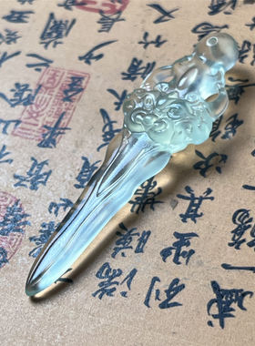 天然岫玉降魔杵吊坠保真精工