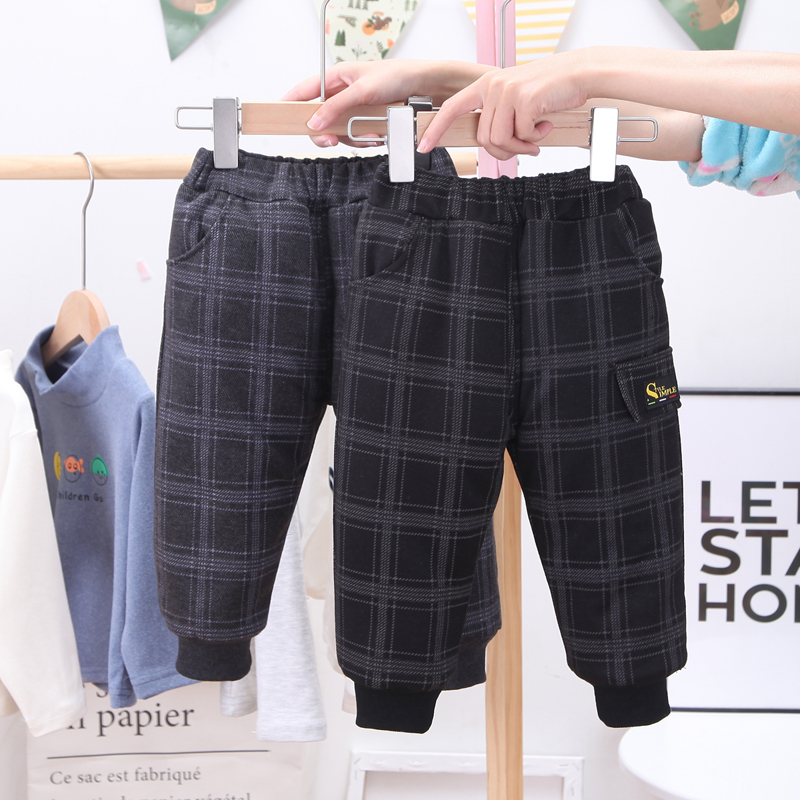 裤子男童加厚婴幼儿夹棉三层