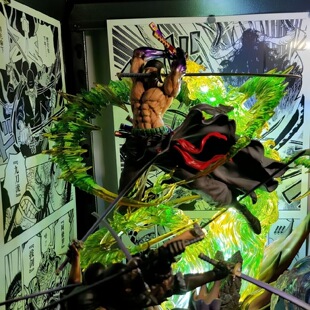 海贼手办破镜索隆阎发光桌面摆件二次元动漫大手办模型