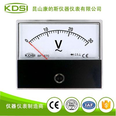 供应 KDSI指针式交流电压表BP-670 AC30V整流式电表 圆形开孔电压