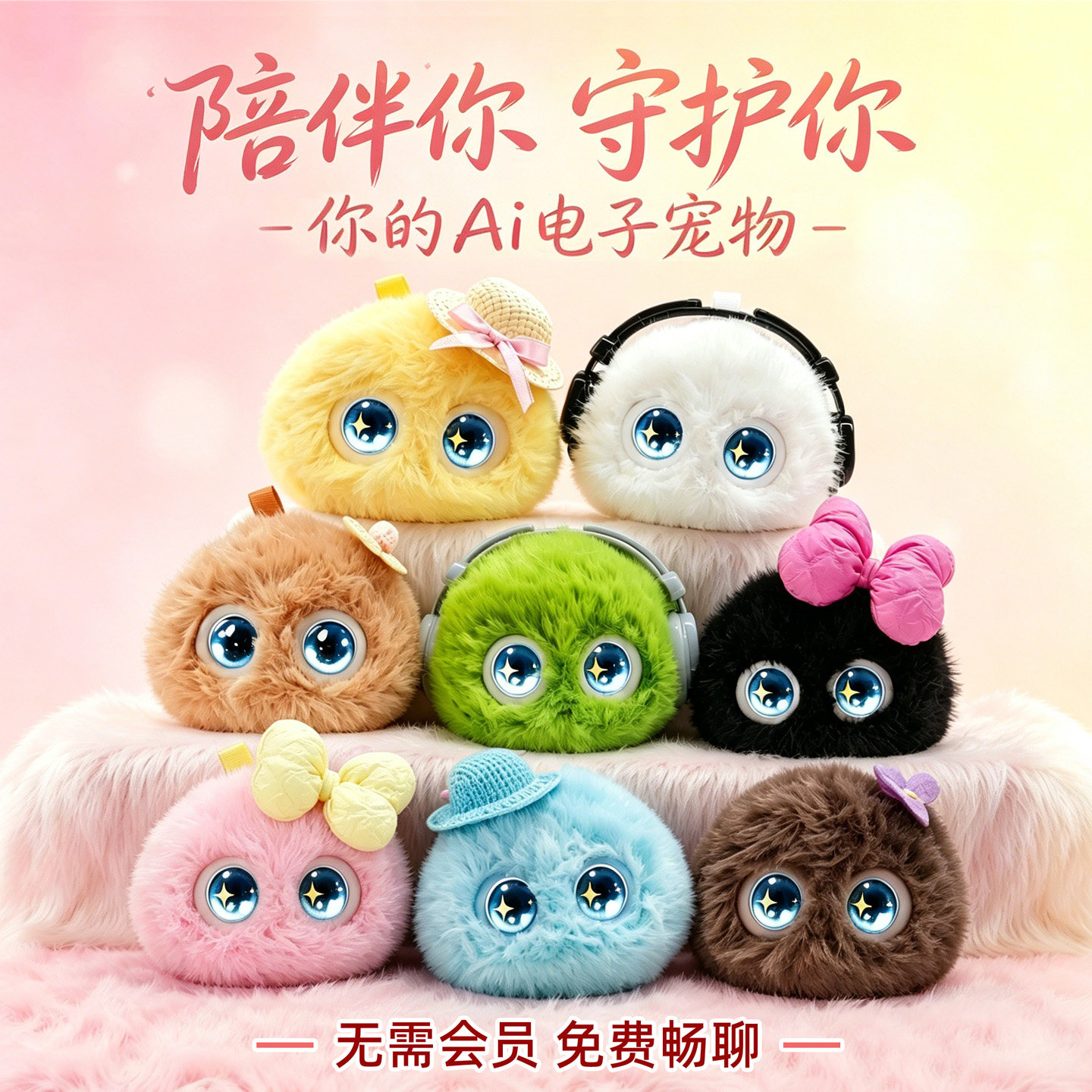 ai智能机器人毛绒电子宠物玩具