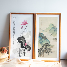 实木装裱书法框边条自装字画相框空框架装裱框画框拼图框挂墙定做