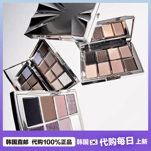 【韩国直邮】新品risky八色眼影盘 烟熏紫蓝色细闪综合盘高光提亮