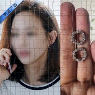 温暖的弦同款耳环张钧甯明星简约圆圈镶钻甜美耳钉温暖送女友