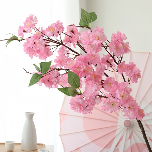 仿真樱花枝樱花树塑料花装饰插花