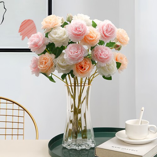 牡丹仿真花塑料假花客厅装饰花