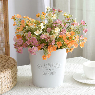 清新田园风玫瑰假花仿真花摆设花束diy插花拍照道具花艺餐桌摆件