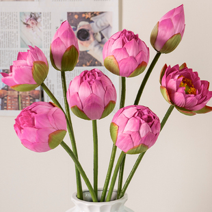 荷花仿真花荷叶莲花莲蓬假花摆件新中式客厅插花装饰摆设拍摄道具