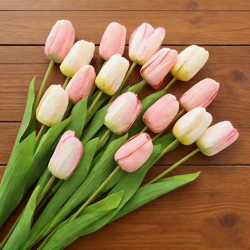 高档仿真花郁金香假花插花