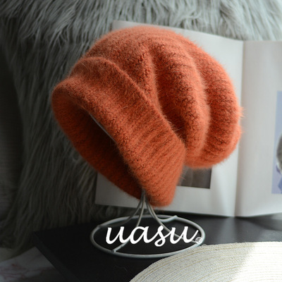 UASU安哥拉兔绒~巨显脸小毛线帽
