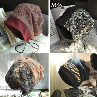 清仓特价秋冬天时尚月子堆堆帽