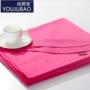 Youjubao Trang chủ Dệt may Màu đơn Giường đơn Đôi Cotton đơn giản Màu bông đơn giản Bông hồng đỏ Tấm đặc biệt - Khăn trải giường ra giường