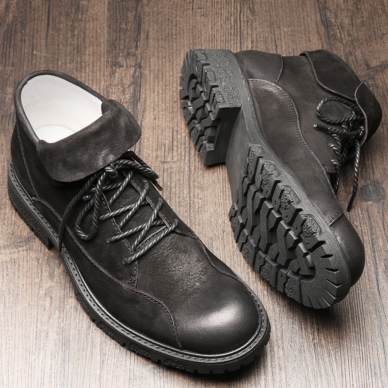winter Real leather boots Retro Riding boots Plush Cotton boots Boots Gaobang Cotton-padded shoes Bootie England Tooling bootsin the Men's Shoes, Boots  category - from Buy2taobao.com to provide professional Taobao agent buy service