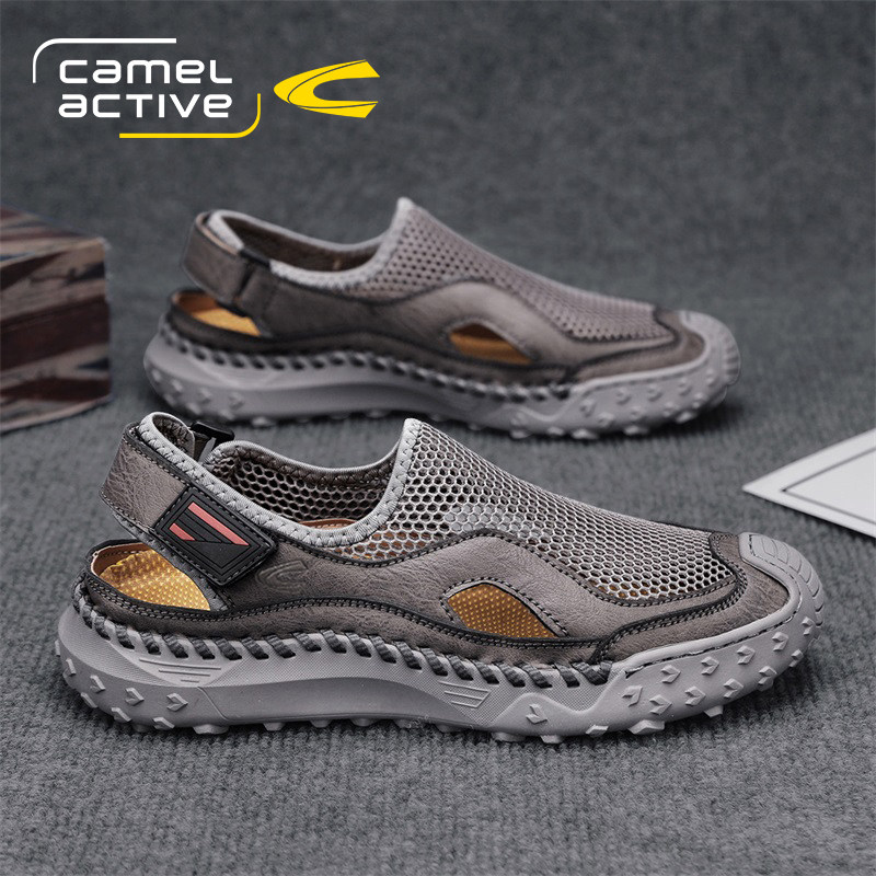德国骆驼动感夏季网面网布凉鞋男士防臭网眼鞋驾车鞋户外耐磨休闲,流行男鞋,休闲凉鞋,淘宝优惠券,粉丝福利购,淘宝优惠卷