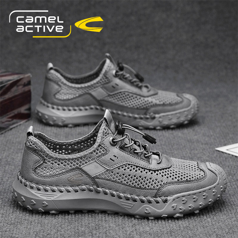 骆驼动感男鞋夏季透气潮流镂空网面网布鞋黑色百搭休闲运动鞋凉鞋,流行男鞋,休闲凉鞋,淘宝优惠券,粉丝福利购,淘宝优惠卷