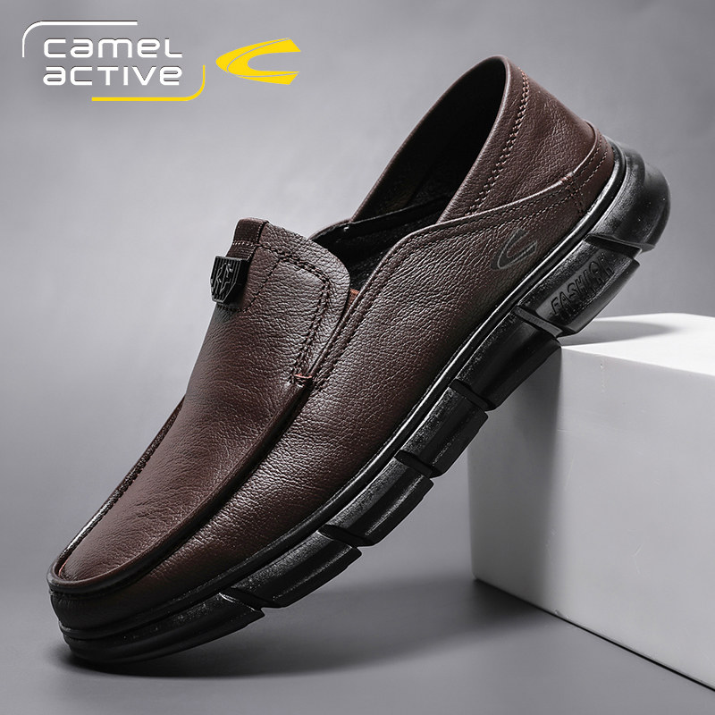 德国骆驼动感男豆豆鞋真皮商务休闲一脚蹬懒人皮鞋软底软面驾车鞋,流行男鞋,休闲皮鞋,淘宝优惠券,粉丝福利购,淘宝优惠卷
