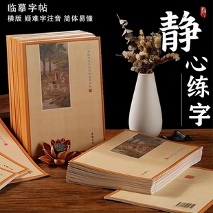 【简体横版】中国传统文化经典临摹字帖手抄本生僻字注音硬笔楷书