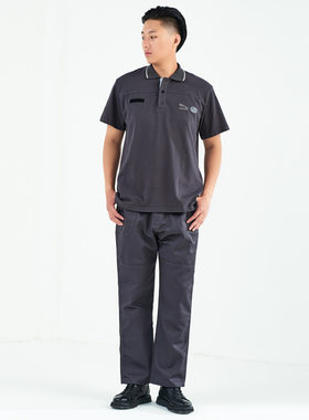 捷豹路虎4S店夏季短袖工作服售后车间工装套装定制维修机修服