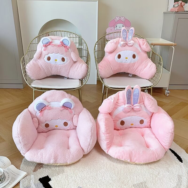 加厚全包保暖美乐迪玩偶座椅靠垫办公宿舍板凳加厚寝室大靠垫腰靠