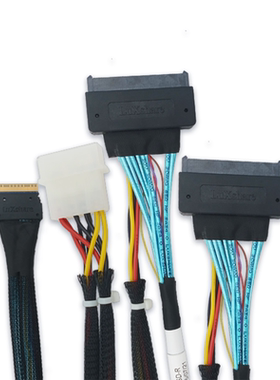 SFF8654 8i-2x8639 slimSAS NVMe数据传输线 支持PCIe 4.0 HBA卡