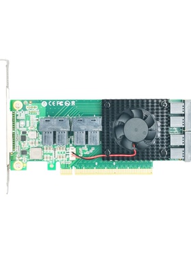 8748-8I PCI Express x16 转 8 U.2 SFF-8643 NVMe SSD 转接卡