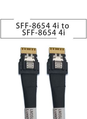 slimSAS高速线支持PCIe 4.0 SFF8654 4i转4I 支持SAS和NVMe卡0.8m
