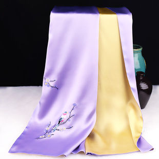 绣庄自销 高档节日送客户礼品高档实用新款苏绣春季女围巾真丝手