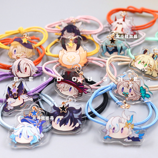 原创林尼同人周边原神莱欧斯利头绳芙宁娜装饰皮筋那维莱特发圈